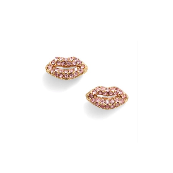 $49 Kate Spade Lips Crystal Mini Lip Stud Earrings - Picture 3 of 12